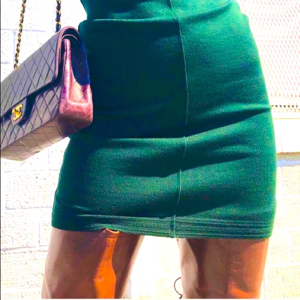 Azzedine Alaïa Teal Bodycon Skirt